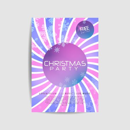 Merry Christmas party invitation Party Invitation Card Christmas Party poster Holiday design template Christmasのイラスト素材