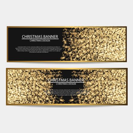 Merry Christmas Banner. Festive header design for your site.のイラスト素材