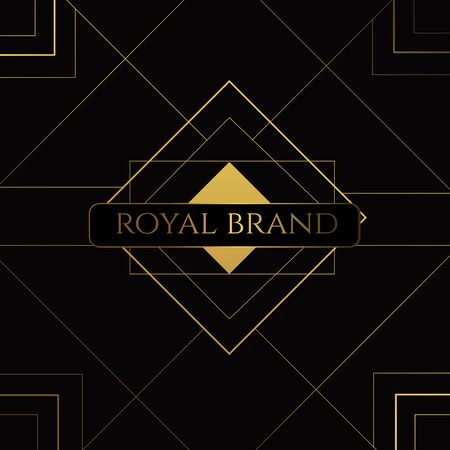 Luxury Premium Background with Gold Color. templates with design element ornament, label, logo. made with golden luxury flower on ornament backgroundのイラスト素材