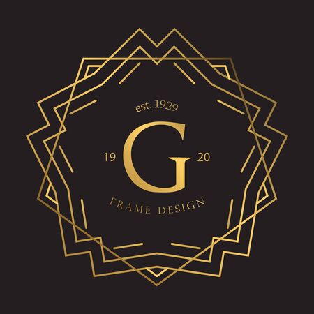 Luxury Background with Gold Color. templates with design element ornament, label, logo. made with golden luxury flower on ornament backgroundのイラスト素材