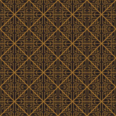 seamless golden vintage on a dark background. heraldic symbol. Vector Illustration.のイラスト素材