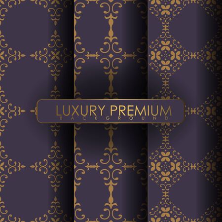 Set of ornament seamless pattern. collection of Line art texture for wallpaper, card, invitation, printing art, wallpaper, vector illustration - Vectorのイラスト素材