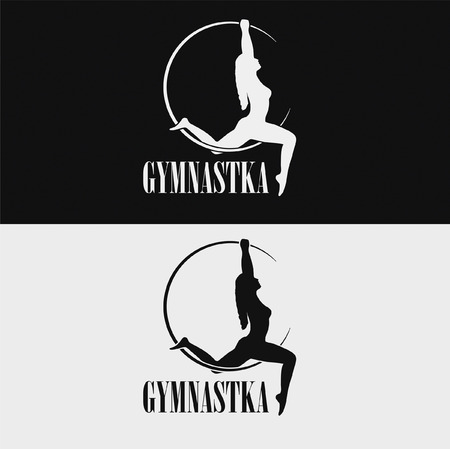 The gymnast on the hoopのイラスト素材