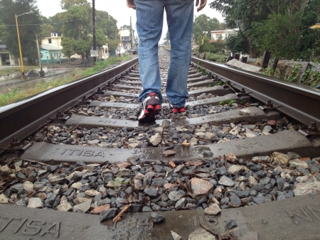 The moment when a man has to take his own roadの素材