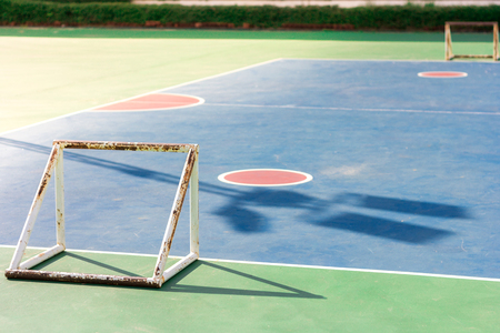 empty outdoor public outdoor futsal courtの写真素材