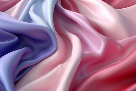 abstract background of silk or satin texture, 3d render illustration with Generative AI.の素材
