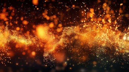 Abstract background with explosion of particles. 3d rendering, 3d illustration with Generative AI.の素材