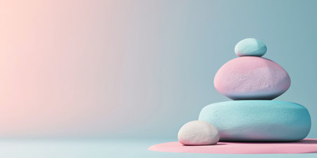Pastel color balanced stone zen conceptの素材