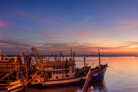 Evening at tha pierのeditorial素材