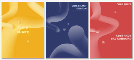 Set of creative modern templates with soft gradient blend.のイラスト素材