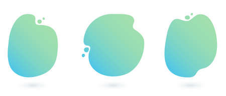 Set of gradient shapes. Abstract fluid design. Trendy colorful background.のイラスト素材