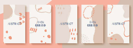 Trendy set of templates for social media. Abstract background for social media stories. Editable...