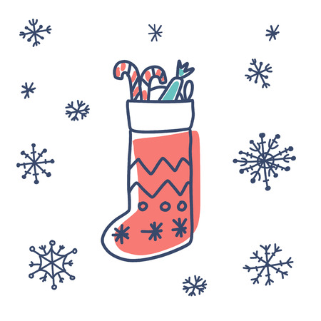 Merry Christmas and Happy New Year 2019 design for gift cards, covers, invitations, posters, banners, flyers, placards. Vector illustrationのイラスト素材