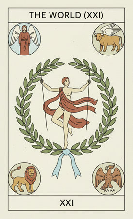 Tarot major arcanaZodiac sign Taurus. Zodiacal icon. Vector illustration.の素材