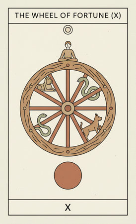 Tarot major arcanaHand drawn vector illustration of a vintage steering wheel. Engraved style.の素材