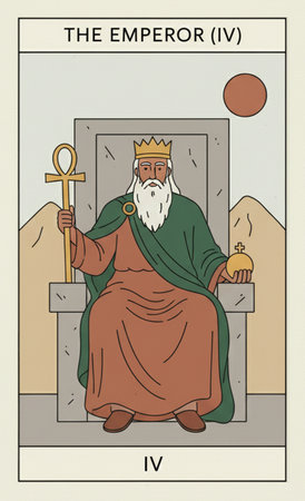 Tarot major arcanaThe epiphany card with the image of the wise man. Vector illustrationの素材