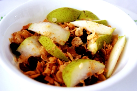 cereal and fruitsの写真素材