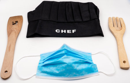 cooking utensils during the pandemicの写真素材