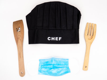 cooking utensils during the pandemicの写真素材