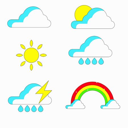 simlpe flat design cloud vector imageのイラスト素材