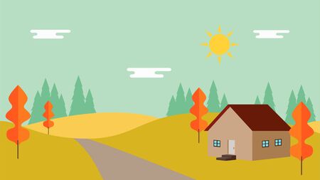 landscape flat design for your background collectionのイラスト素材