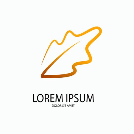 Collection of simple leaf  logo designsのイラスト素材