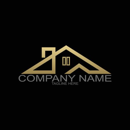 real estate logo templateのイラスト素材