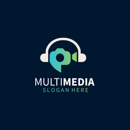 Multimedia Logo Design Templateのイラスト素材