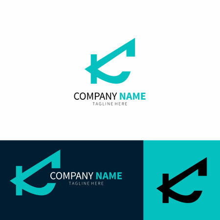 Letter KC Logo Design Templateのイラスト素材