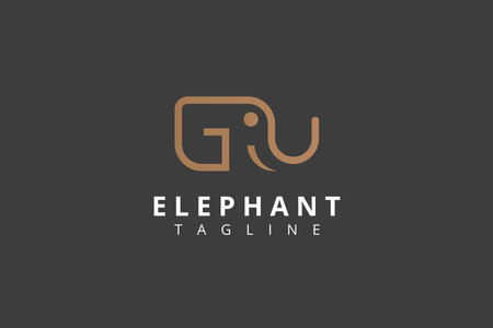 G letter logo design forming an elephantのイラスト素材