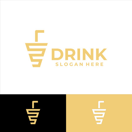 Vector Graphic Design, Drink Logo Designのイラスト素材