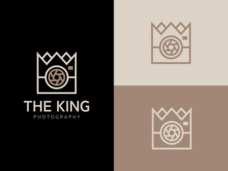 Photography King Logo Design Templateのイラスト素材