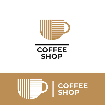 coffee shop logo templatesのイラスト素材
