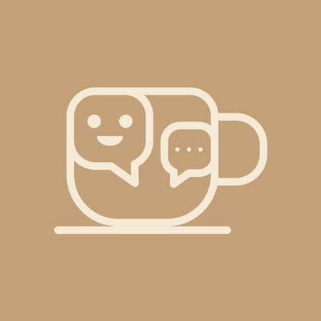 cafe chat logo templatesのイラスト素材