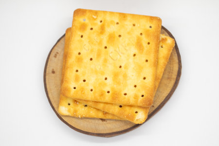 Biscuits isolated on white backgroundの写真素材