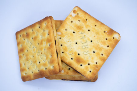 Biscuits isolated on white backgroundの写真素材