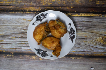 A plate of fried chicken, full of traditional flavors and spices.の写真素材