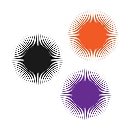 abstract colorful shagy or spiny circles - modern decorative vector elementのイラスト素材