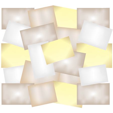 collage of empty old crumpled paper clippings vector textureのイラスト素材