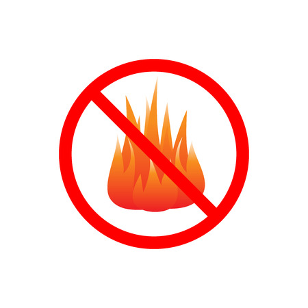 no fires sign vector isolated on white backgroundのイラスト素材