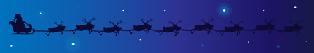 reindeer xmas winter banner with dark blue background and bright stars vectorのイラスト素材