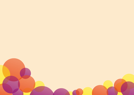 abstract presentation background with violet, orange and yellow circlesのイラスト素材