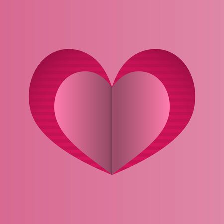 decorative valentines day paper heart cutout card vectorのイラスト素材