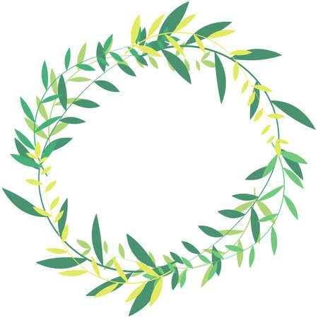 Vector Ivy branch round frameのイラスト素材