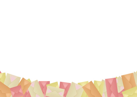 Vector illustration of gold envelope, opened and closedのイラスト素材