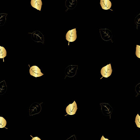 Simple elegant seamless pattern with black and white leaves. Endless abstract texture.のイラスト素材