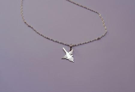 Nazca hummingbird on a necklaceの写真素材