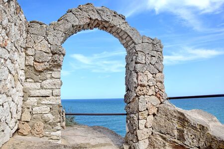 Stone Arch in Cape Kaliakra Bulgariaの写真素材