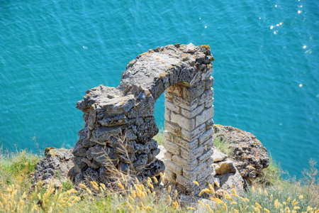 Stone Arch in Kaliakra Bulgaria Top Touristic Destinationの写真素材