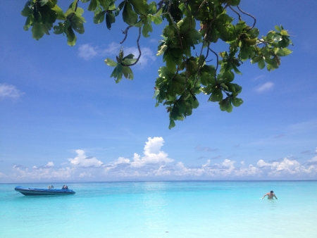 Sunny blue sky beachの素材